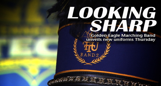 New uniforms on display Thursday night....for the Golden Eagle Marching Band!