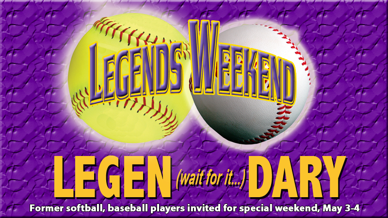 Softball, baseball teams to host Legends events May 3-4