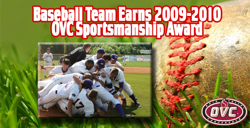 Tennessee Tech earns 2009-2010 Sportsmanship Award for baseball