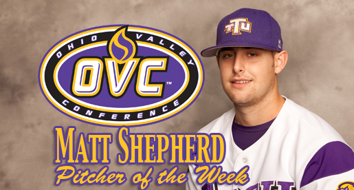 Shepherd named Pitcher of the Week after his performance against YSU
