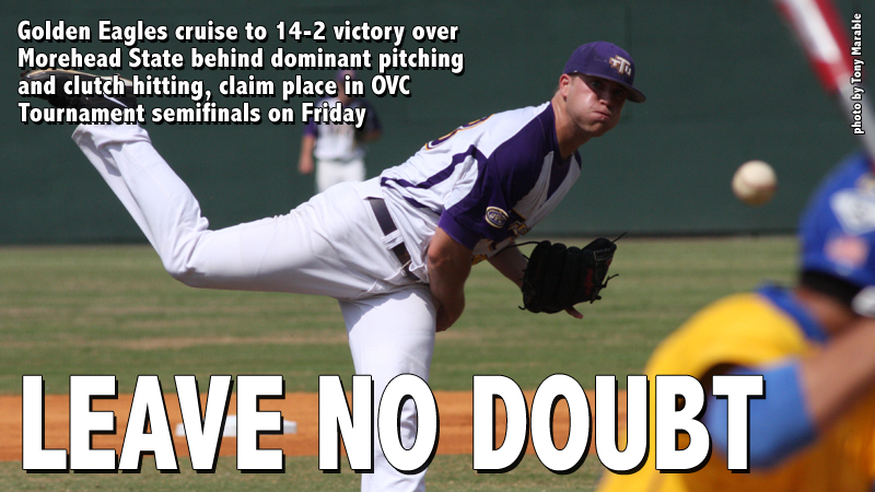 Golden Eagles cruise in first game of OVC Tournament, down Eagles 14-2