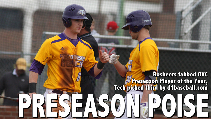 Bosheers tabbed OVC Preseason Player of the Year, Tech picked third by d1baseball.com