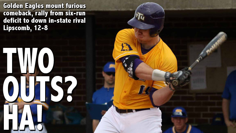 Golden Eagles mount furious comeback, rally from six-run deficit to down Lipscomb, 12-8