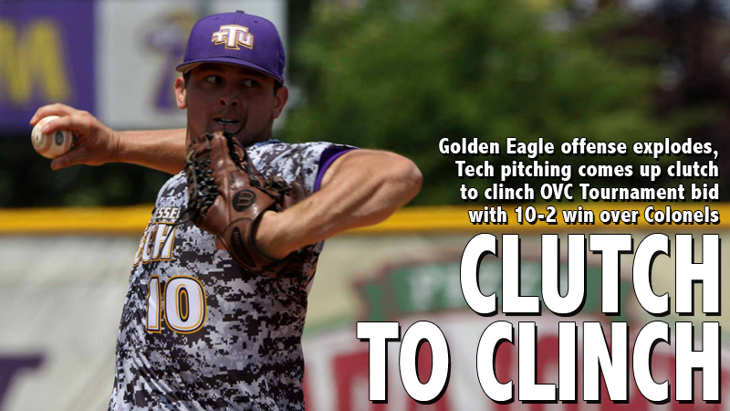 Golden Eagles clinch OVC Tournament bid with 10-2 victory at Eastern Kentucky