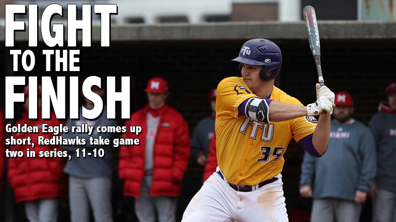 Golden Eagle rally comes up short, RedHawks take game two of series, 11-10