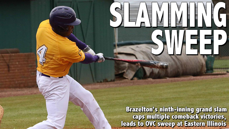 Brazelton's ninth-inning grand slam caps two comeback victories, Tech sweep over Panthers