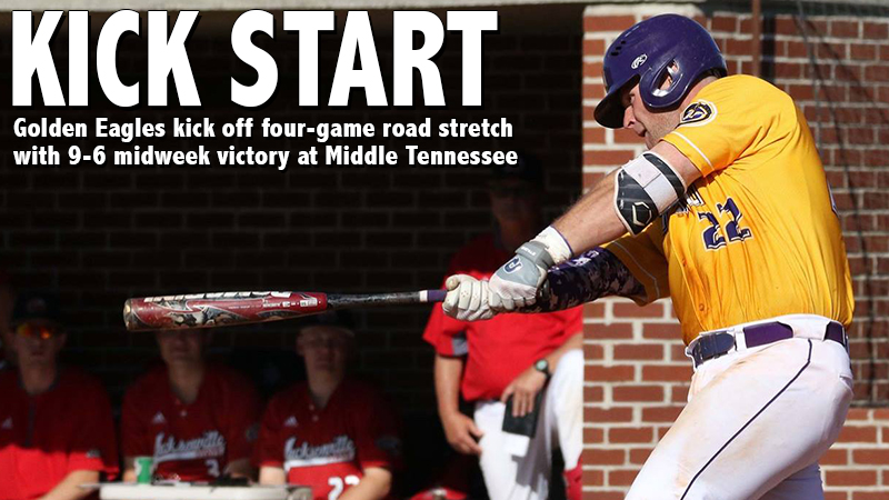 Tech baseball team downs in-state rival Middle Tennessee in midweek action, 9-6