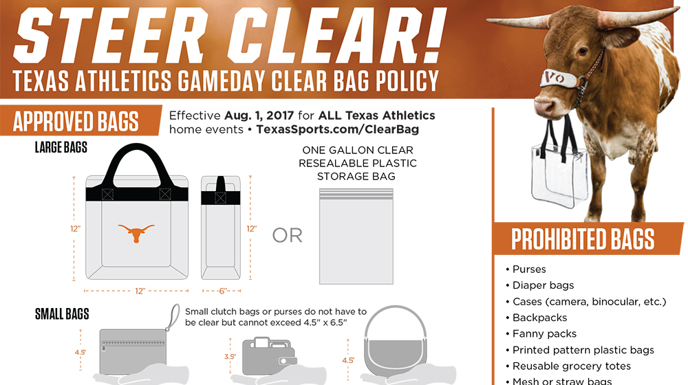 REMINDER: Clear bag policy in effect at NCAA Super Regional