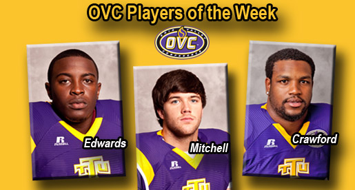 Edwards, Mitchell and Crawford voted OVC weekly honors