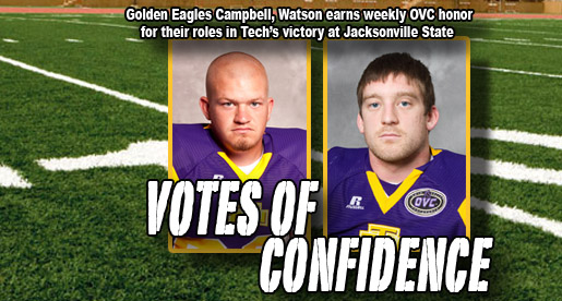 Campbell, Watson reap OVC Player of the Week honors