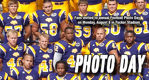 Annual Football Photo Day set for Monday, Aug. 8 in Tucker Stadium