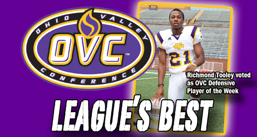 Just reward: Tooley named OVC Defensive Player of the Week