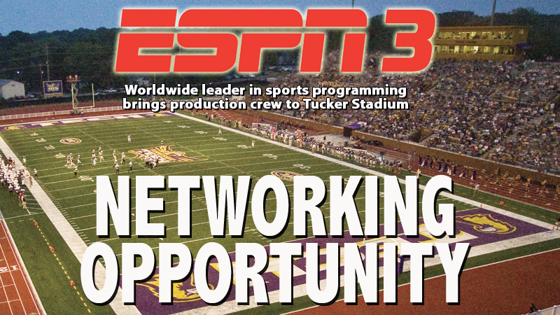 First of two ESPN3 productions at Tucker Stadium Saturday when Tech hosts No. 12 Colonels