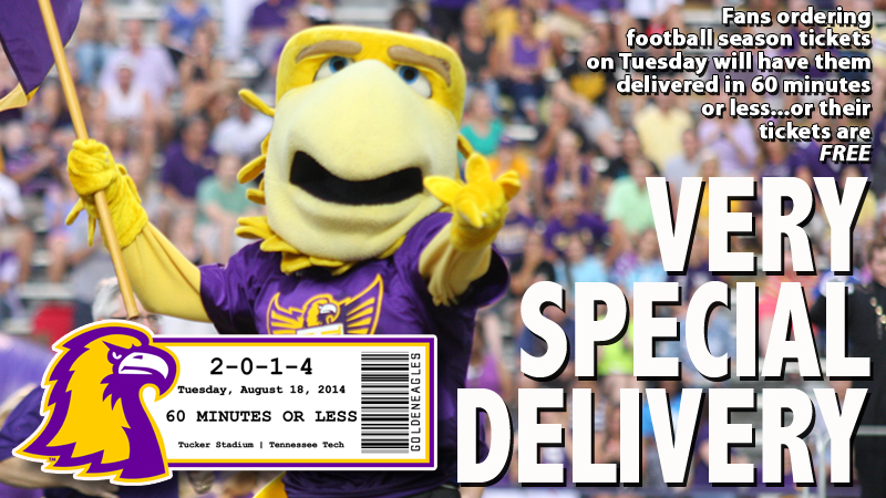 Tech to deliver season tickets Tuesday in 60 minutes ....or they are free