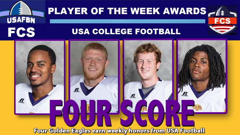Four Golden Eagle players earn weekly FCS honors from USA Football