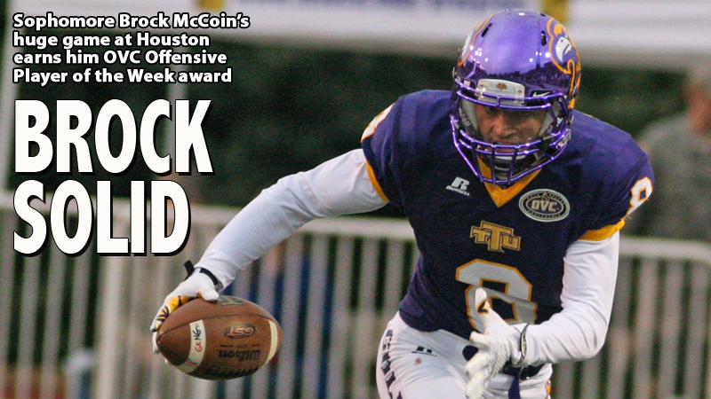 Tops in the nation: McCoin voted OVC Offensive Player of the Week