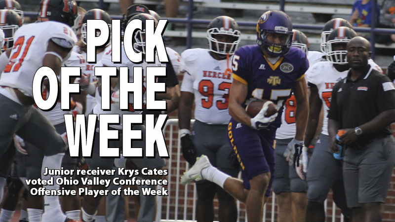 Big game lands Krys Cates OVC Offensive Player of the Week honor
