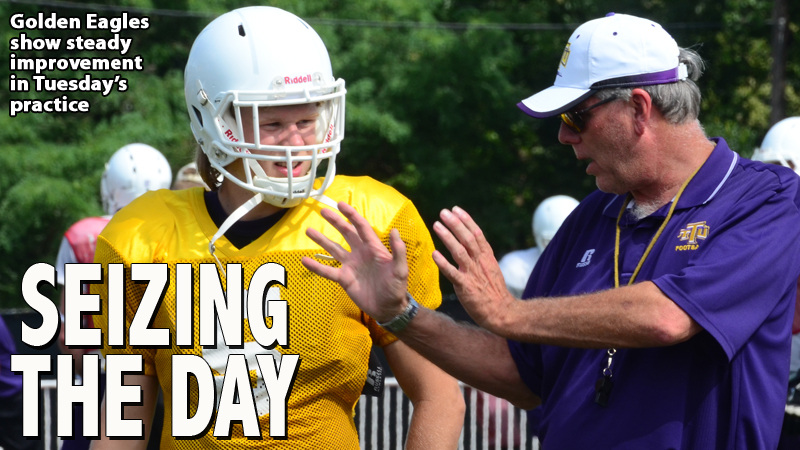 Steady improvement marks Tuesday's practice; Some newcomers beginning to emerge