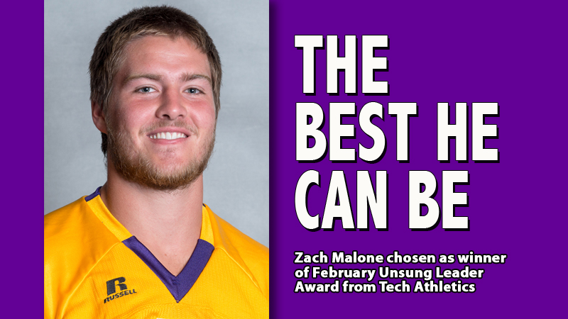 Unsung Leader Award for February goes to football team’s Zach Malone