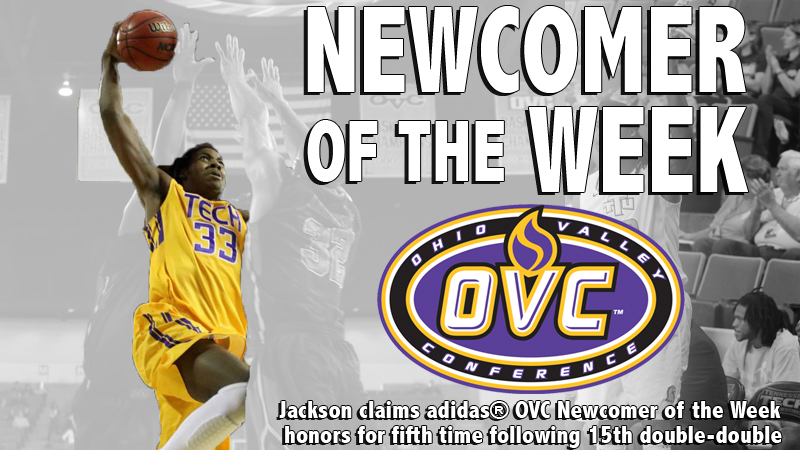 Jackson takes home fifth adidas® OVC Newcomer of the Week honors after 15th double-double