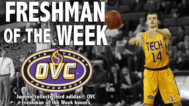 Jugovic collects third adidas® Ohio Valley Conference Freshman of the Week award