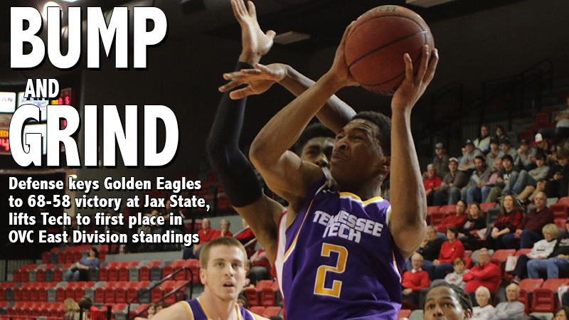 Defense keys Golden Eagles to 68-58 victory, Tech moves into first place in OVC East standings