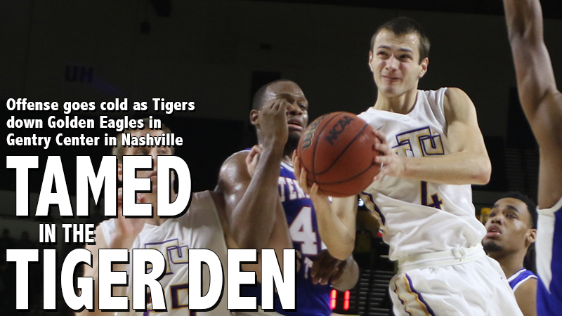 Offense goes cold as Tigers down Golden Eagles in Nashville, 85-55