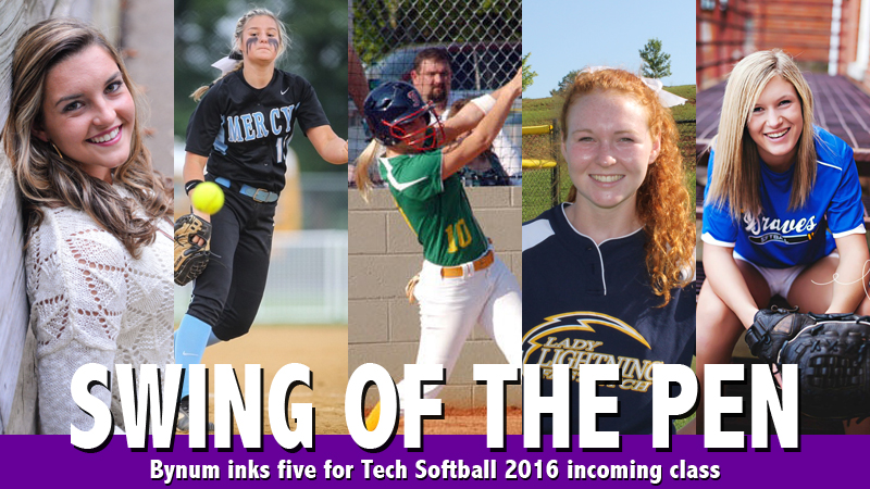 Tech softball signs five to help bolster 2016 squad