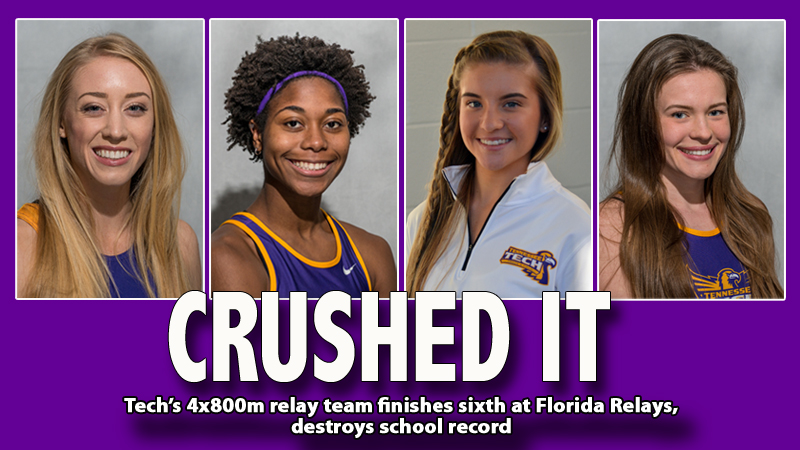 Tech adds 4x800 relay school record, finishes sixth at Florida Relays