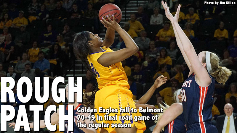 Golden Eagles fall to Belmont 70-49 in final road game of regular season