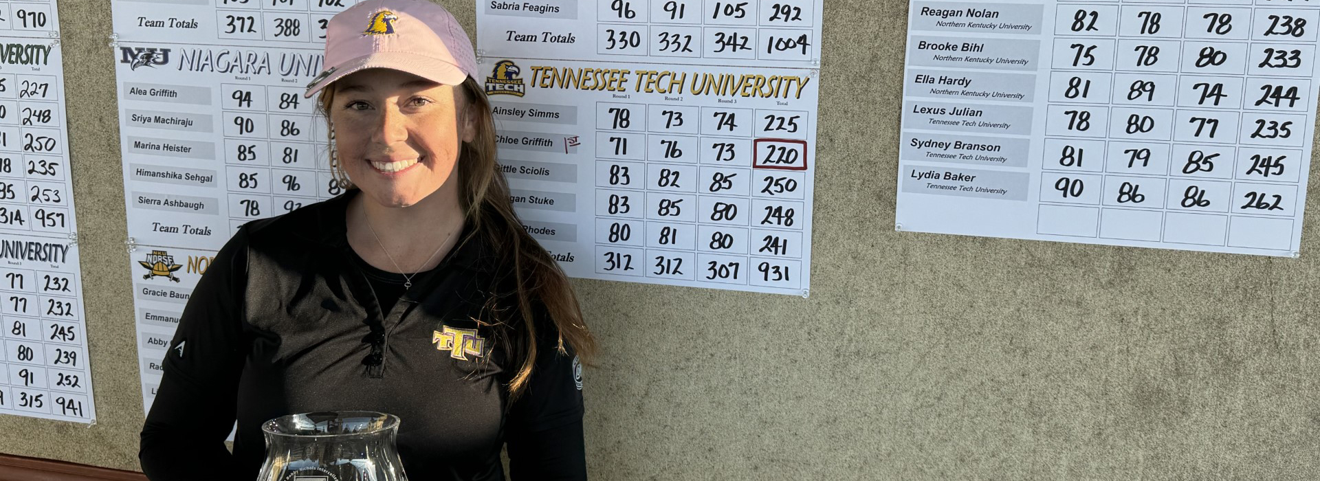 Griffith's medalist honor propels Tech to runner-up showing at Bobby Nichols Intercollegiate