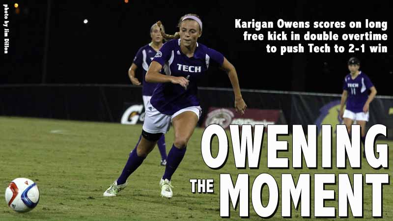 Owens scores on dramatic free kick in double overtime to push Tech to 2-1 win