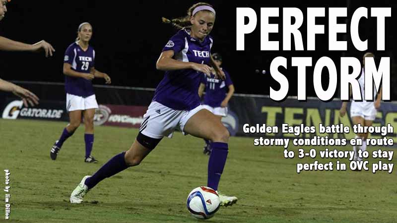 Golden Eagles stay perfect in OVC play with season high three goals in shutout win over EKU