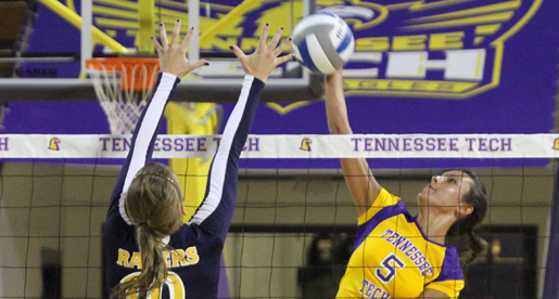 Exciting, five-set match slips away; Golden Eagles fall to Murray State, 3-2