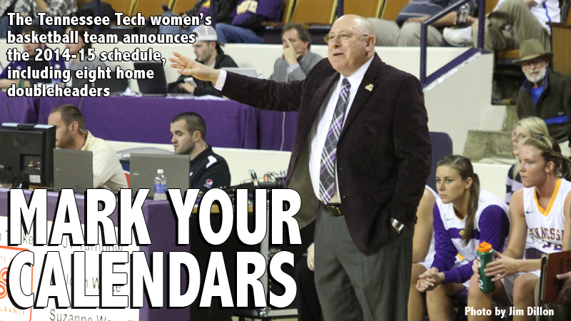 Heavy road schedule complimented by eight home doubleheaders on 2014-15 women's basketball schedule