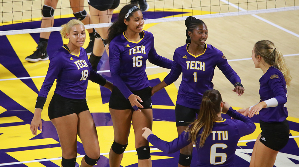 TTU volleyball overwhelms Tennessee State, rolls to 3-0 victory