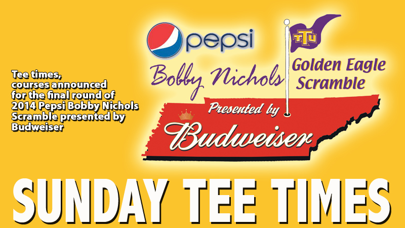Tee times and courses for Sunday play in Bobby Nichols Scramble