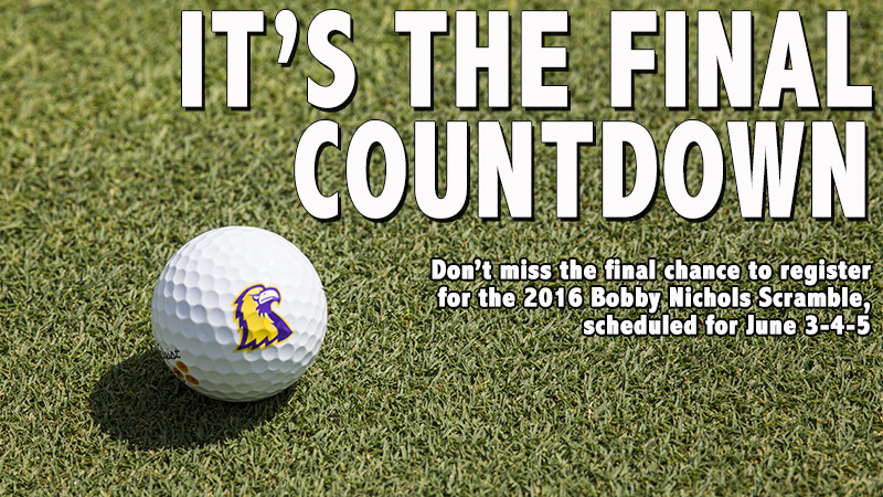 Down to the final week to register for the Bobby Nichols Scramble