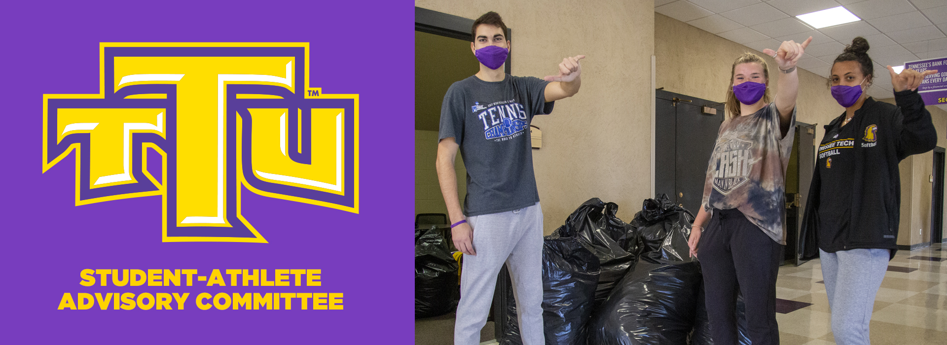 Tech student-athletes donate 1,077 items for SAAC clothing drive