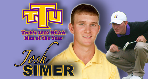 Golfer Josh Simer picked as Tech's NCAA Man of the Year
