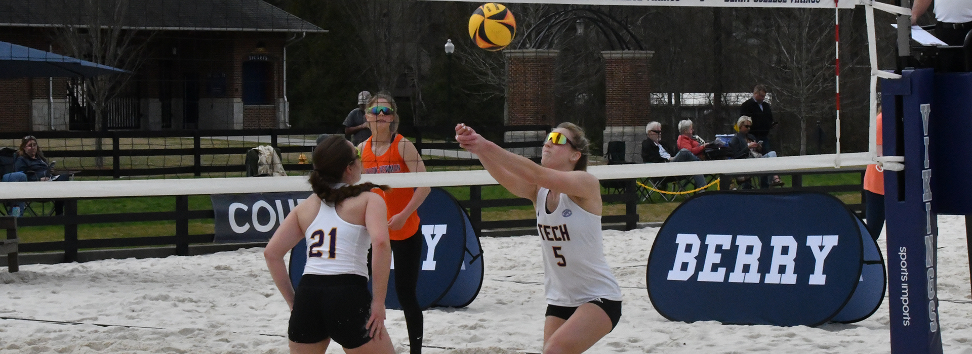 Tech splits on day two of Berry College Tournament to finish first beach weekend 2-2