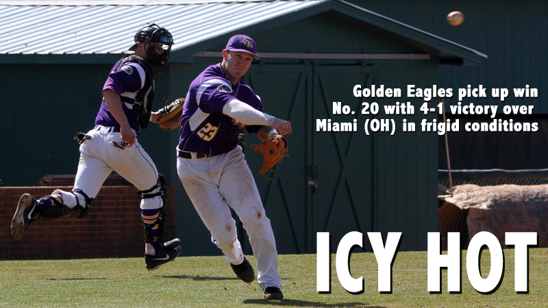 Golden Eagles grab 20th victory in freezing conditions, beat Miami (OH) 4-1