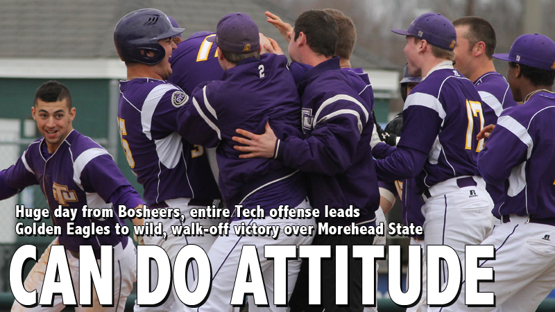 Huge day from Bosheers, entire Tech offense leads to walk-off victory over Morehead State