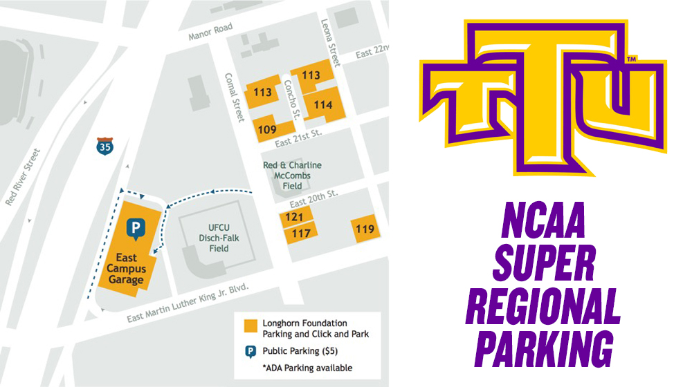 Fans able to purchase parking passes prior to Super Regional contests at Texas