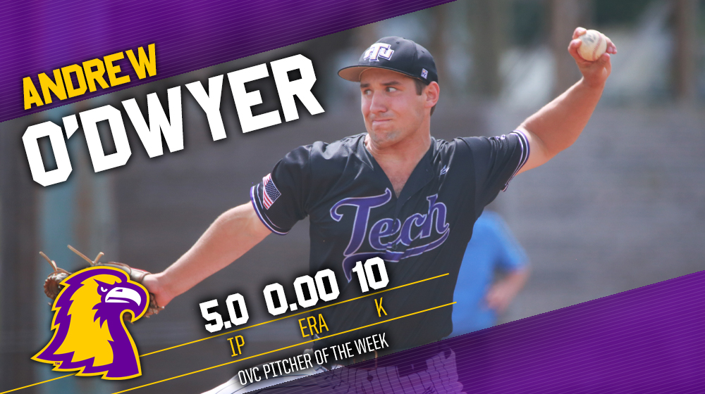 O'Dwyer named OVC Pitcher of the Week following career outing versus Morehead State