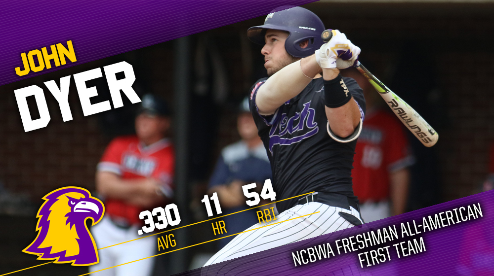 NCBWA names Dyer to Freshman All-American First Team