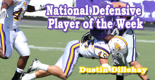 Dillehay named National Defensive Player of the Week, National All-Star by The Sports Network and College Sporting News