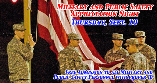 Military and Public Safety Appreciation Night Sept. 10 at Tucker Stadium