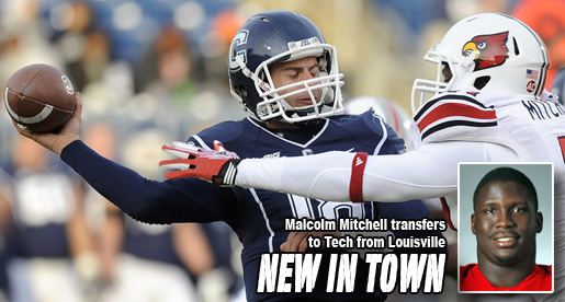 Football team adds Malcolm Mitchell, transfer from Louisville