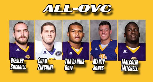 Five Golden Eagles included on all-OVC football honor squads